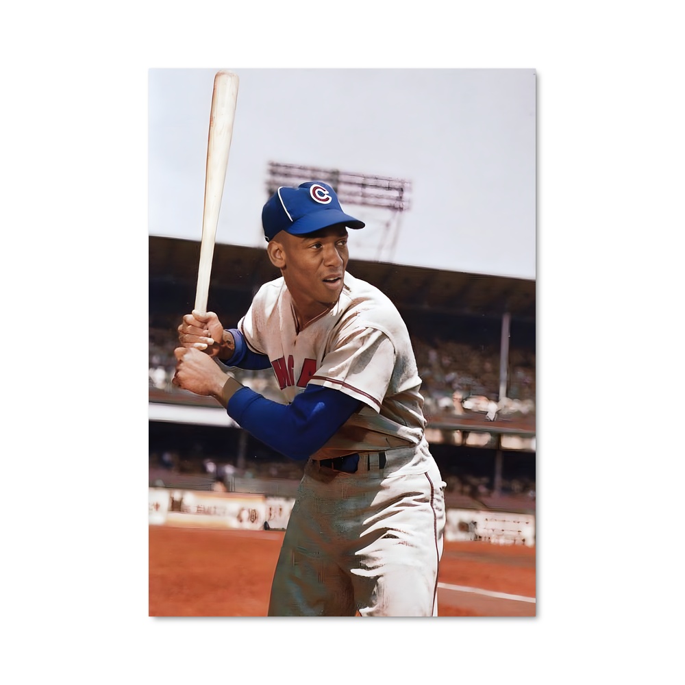 Poster Ernie banks – affiche Baseball